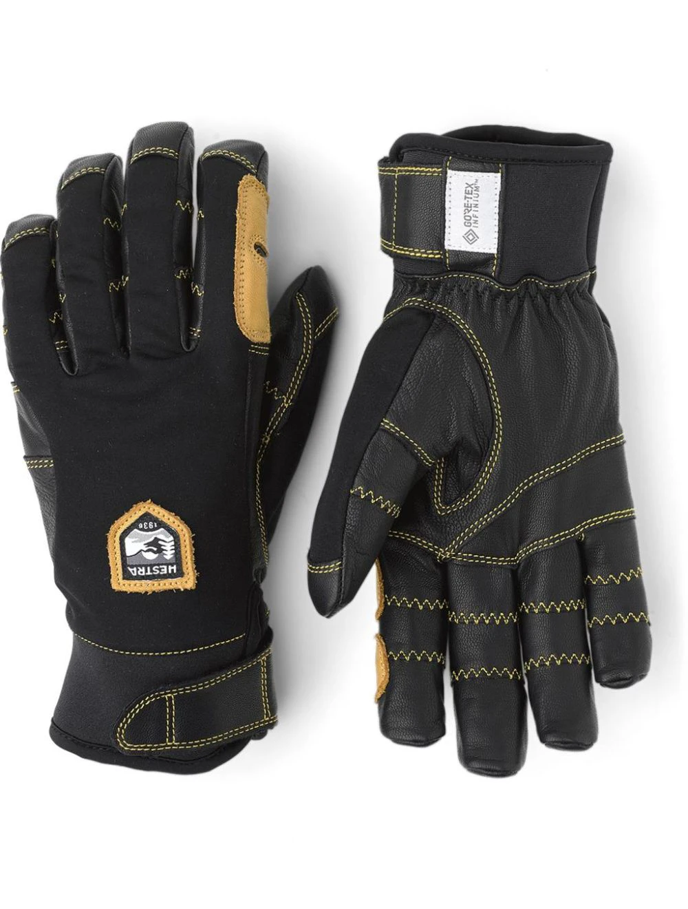 ERGO GRIP ACTIVE 5-FINGER HESTRA BLACK BLACK