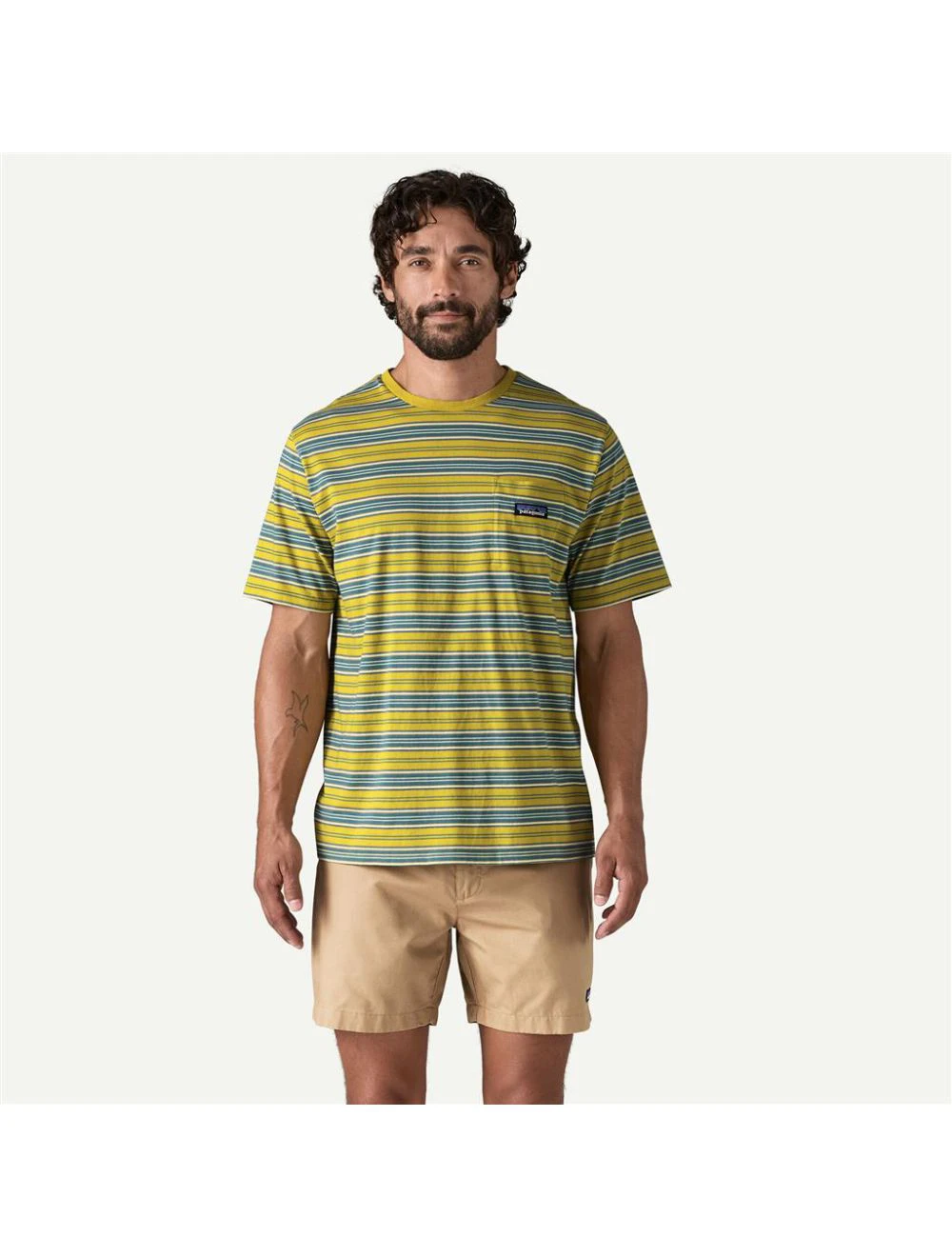That is a Tee Patagonia M's Daily Pocket Tee summer camp bundle green