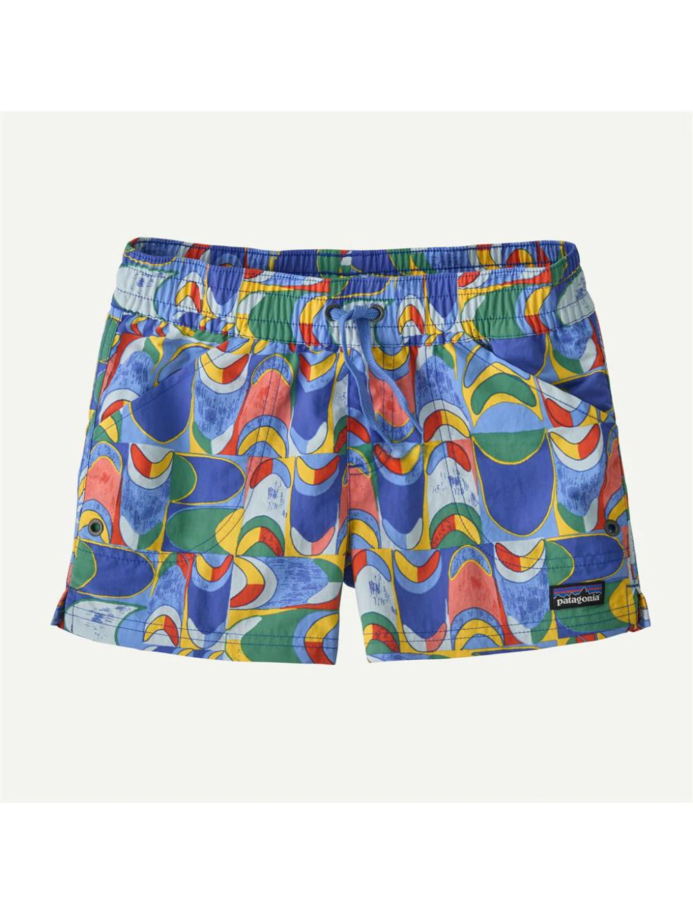 That is a Boardshorts;Swimshorts Patagonia K's Costa Rica Baggies Shorts 3 in. Swallowtail Geo: Eddy blue