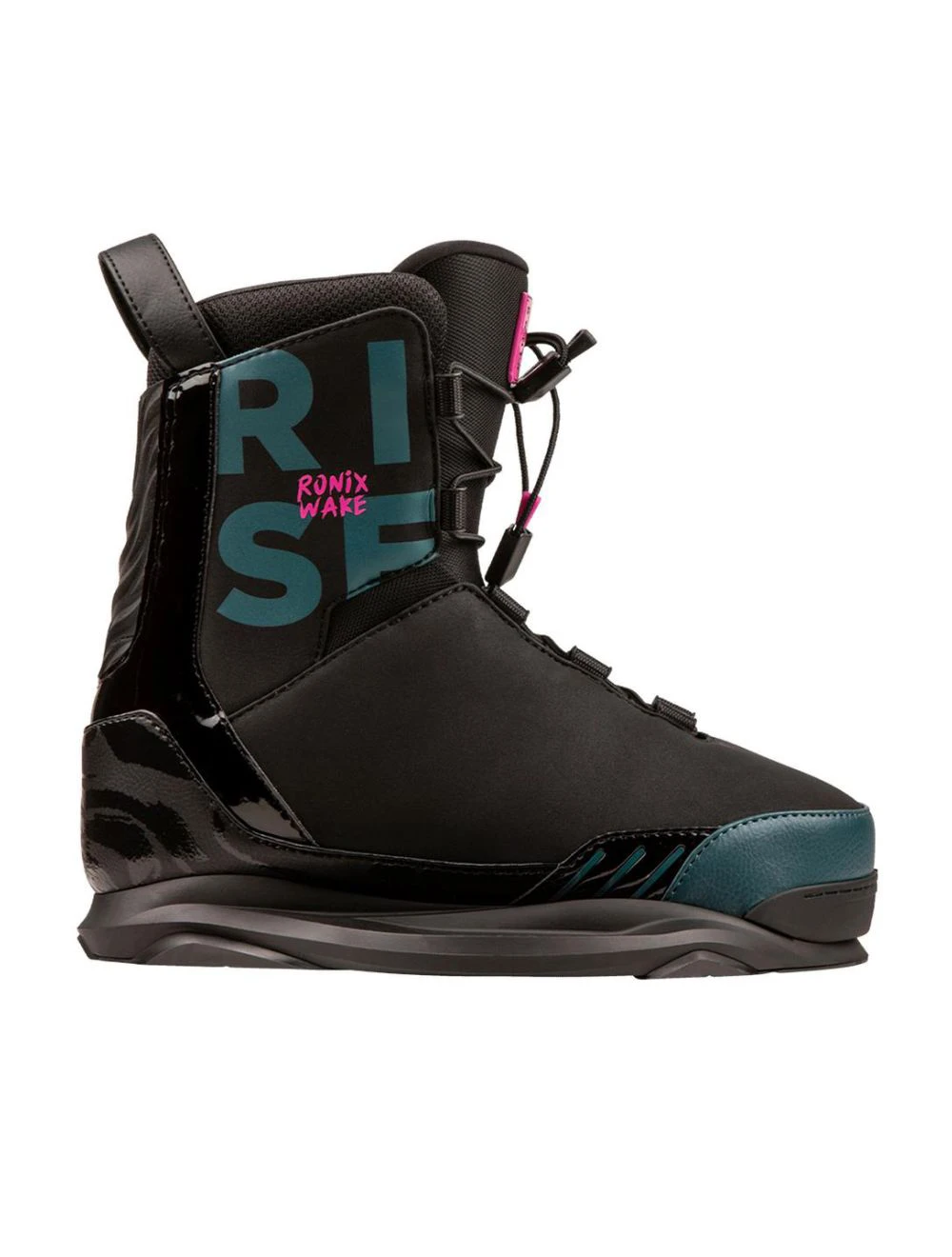 That is a Wakeboard SET Prices Ronix Rise - Intuition black teal pink rinse