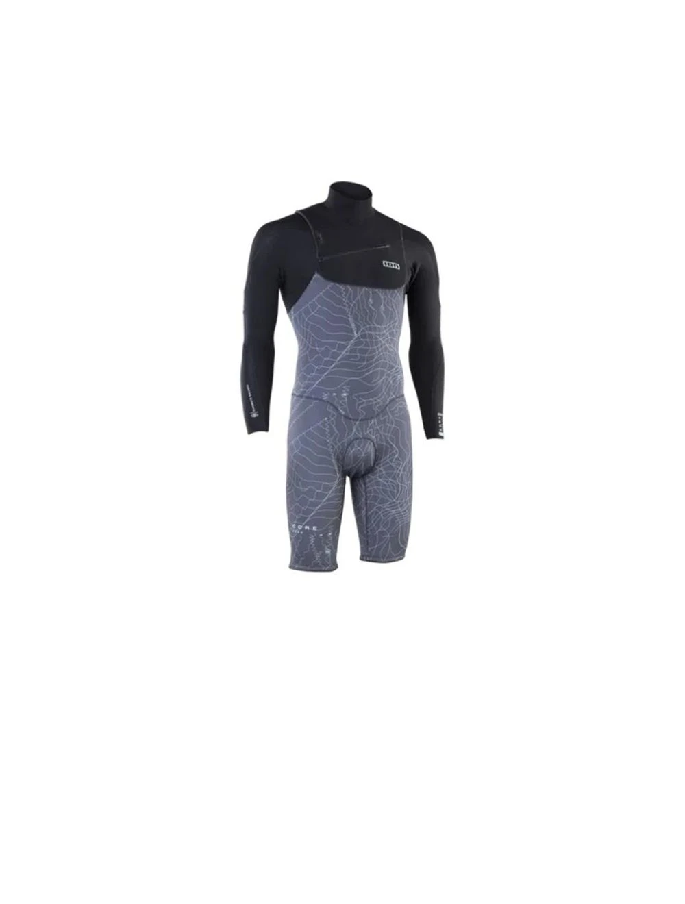 That is a Wetsuit; Surfsuit ION Essentials Seek Core 3/2 Shorty LS Front Zip men distorted grey