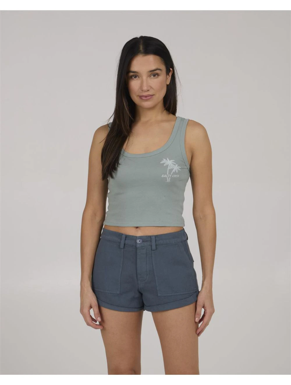 That is a Top; Shirt Salty Crew Greetings Tank sage