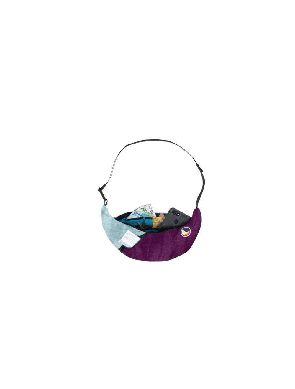 Ticket to the Moon Upcycled Sling Bag plum cloud