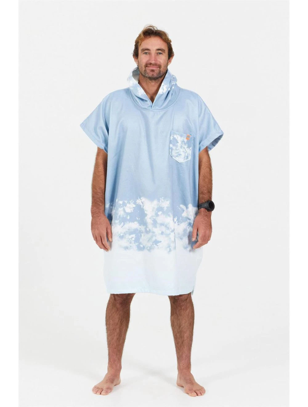 That is a Poncho; Towel After Essentials Gradient bleached blue