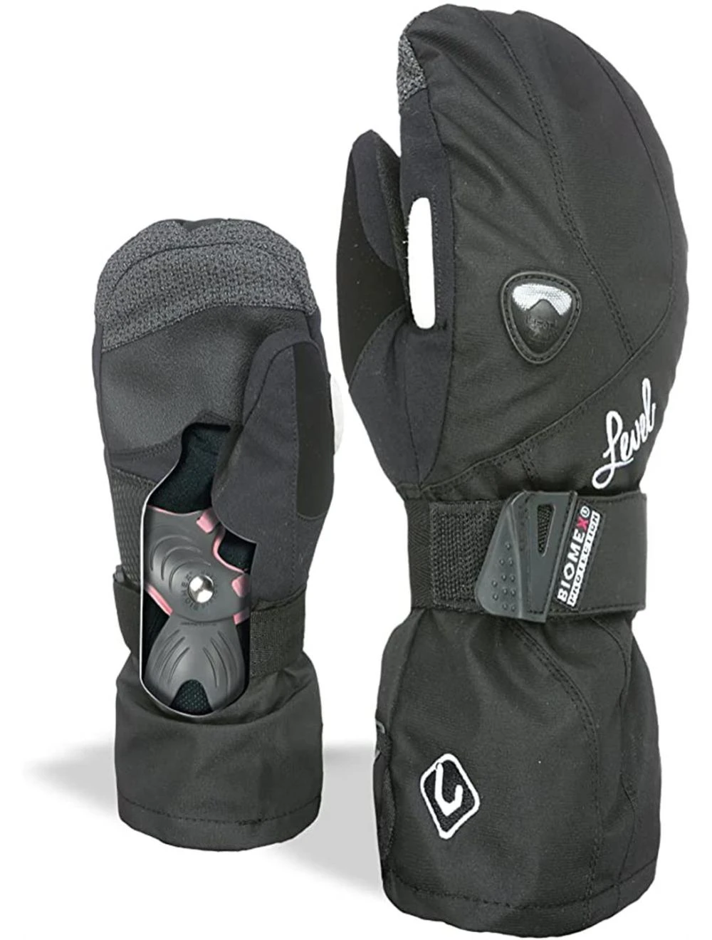GLOVE BUTTERFLY W MITTEN LEVEL BLACK