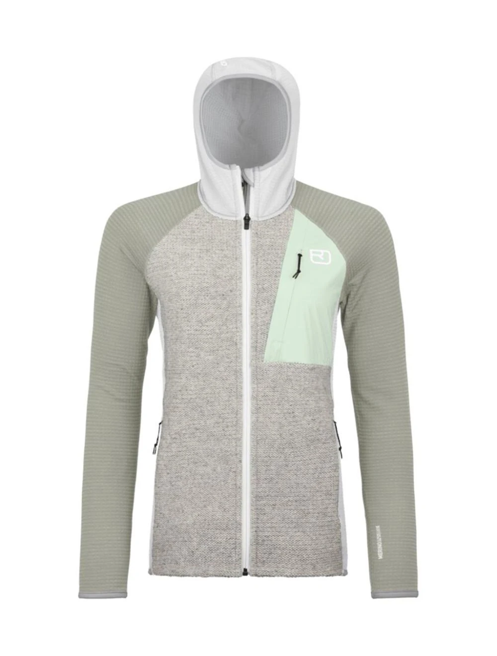 That is a Fleece Sweater Ortovox Fleece Gp Classic Knit Hoody W grey ice