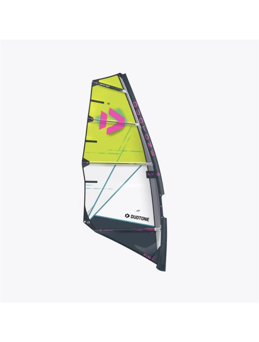 That is a Windsurfingsail;Sail Duotone Super_Hero SLS 2026 c03 yellow grey clear c03 yellow grey clear