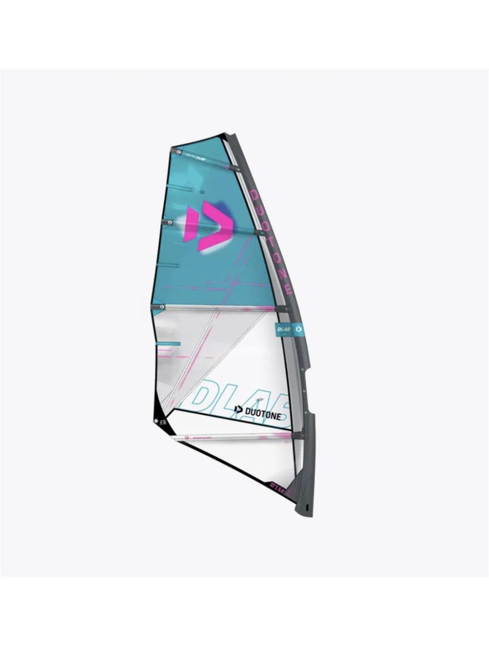 That is a Windsurfingsail;Sail Duotone Super Hero D/Lab 2026 c12 turquoise white c12 turquoise white