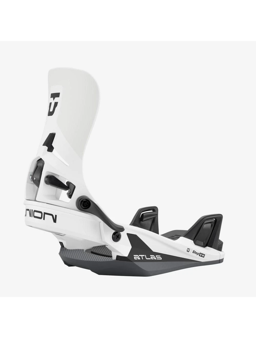 That is a Snowboard Bindings; Union Atlas Step On white white