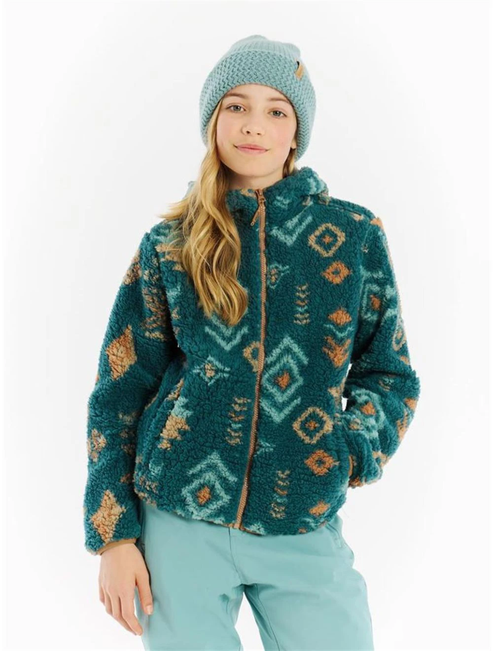 That is a Teddy Fleece Protest PRTEvelyn JR fullziphoody Rainstorm Blue Rainstorm Blue