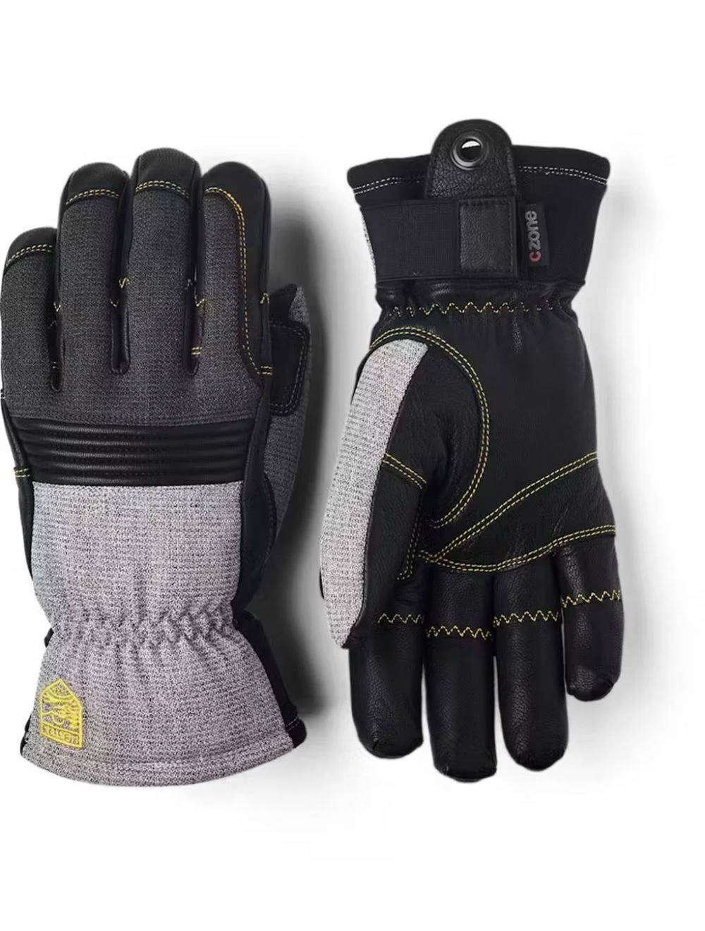 That is a Skigloves;Snowboard.gloves Hestra Couloir - 5 finger light grey black