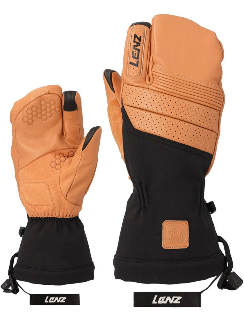 That is a Gloves;Snow Lenz Think about Lobster Glove Men Brown/Black Brown/Black