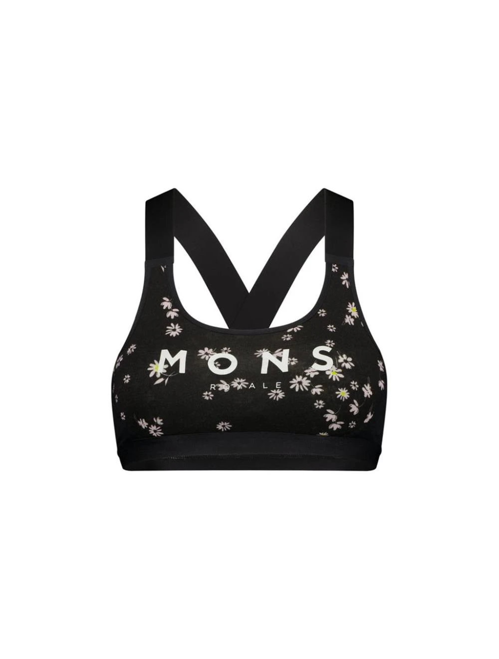 That is a First Layer Mons Royale Womens Stella Merino X-Back Bra black daisy black daisy