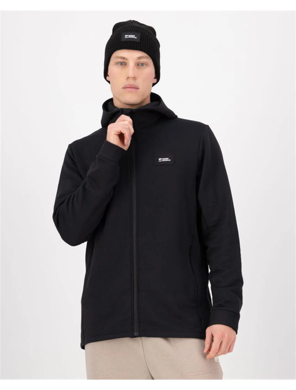 That is a Fleece Hoodie; Sweater; Mons Royale Mens Arcadia Merino Fleece Hoody Black Black