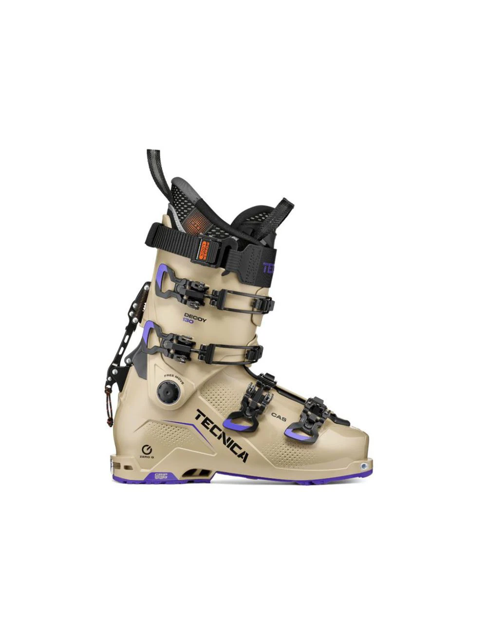 That is a Skiboots Tecnica Zero G Decoy 130 GW Sand/Violett