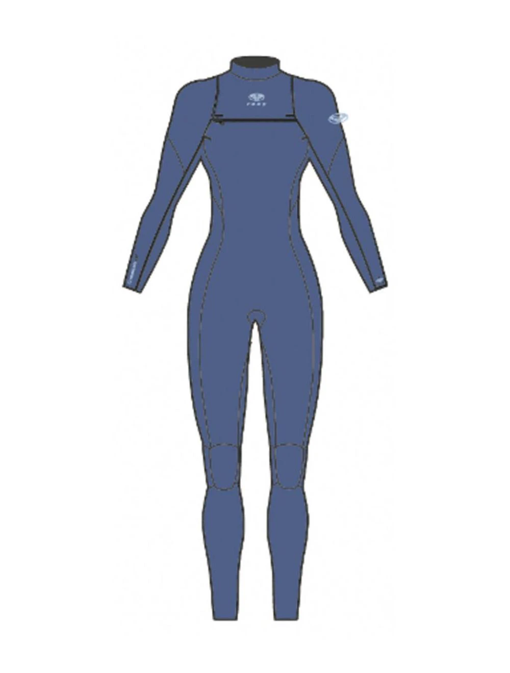 That is a Wetsuit; Surfsuit Roxy 4/3 Elite Xtra Stretch FZ Full Blue Fog Blue Fog