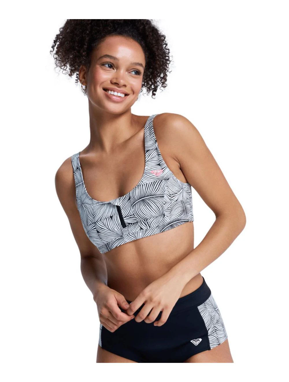 That is a Bikinitop Roxy Pro Surf Athletic Bra Anthracite Popiscus Anthracite Popiscus