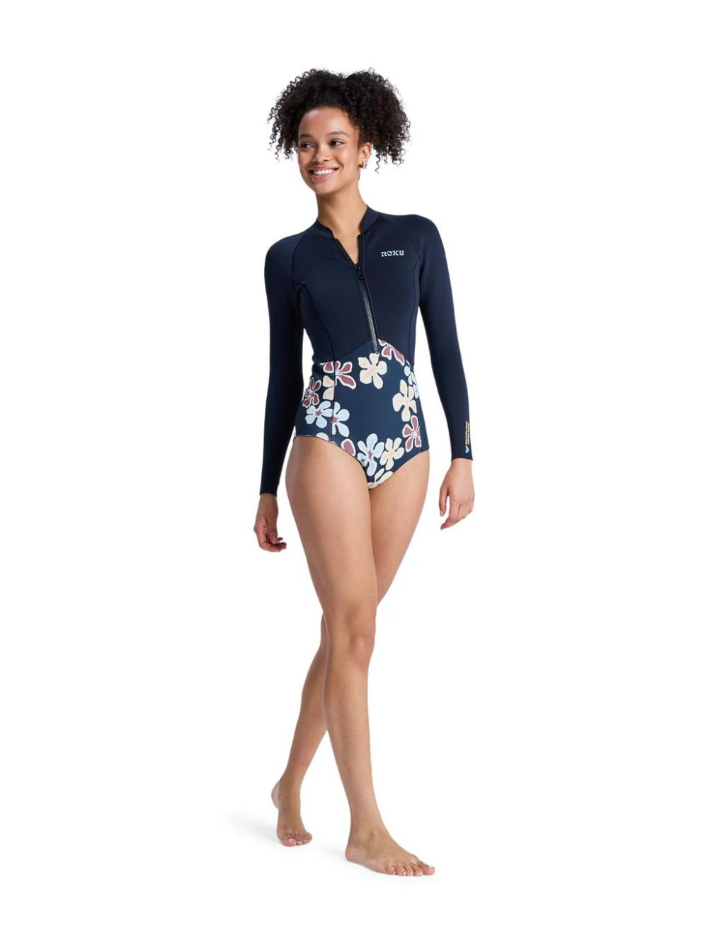 That is a Wetsuit; Surfsuit Roxy 1.0 Swell Natural FZ LS Bikini Flower Flower