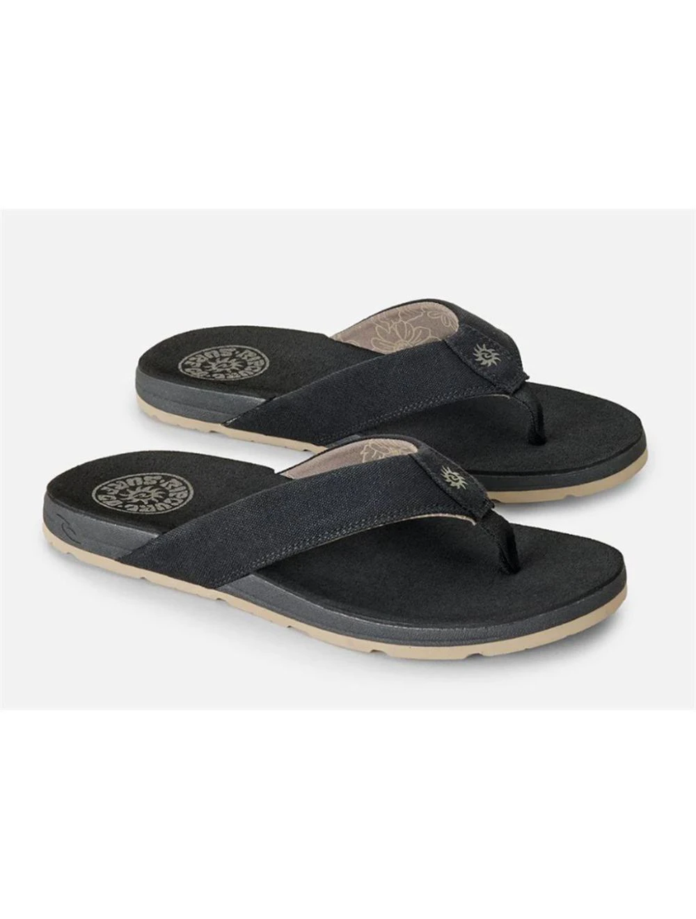 That is a Sandals; Flip Flops Rip Curl Pacific Rinse Bloom Open Toe Black/Brown Black/Brown