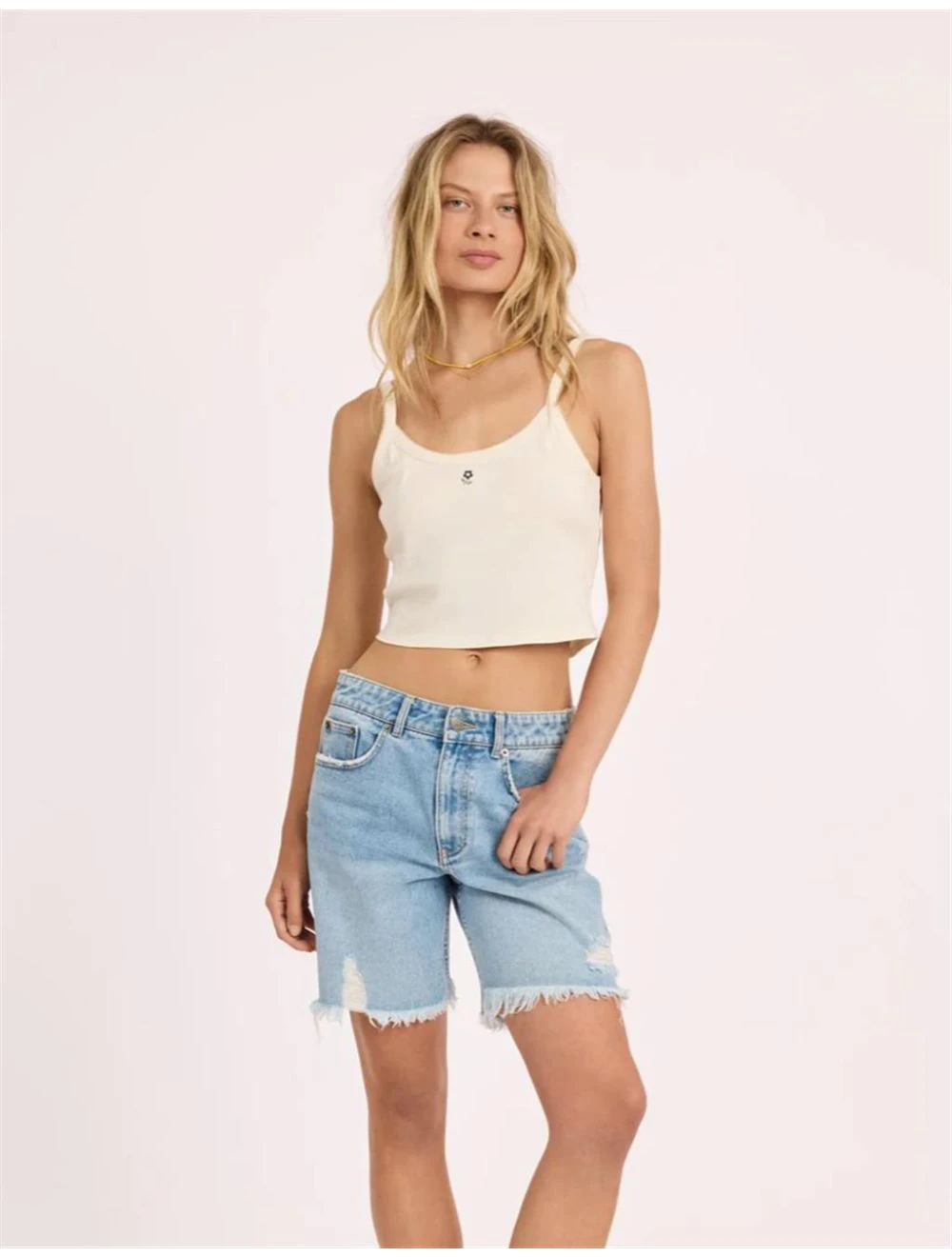 That is a Top Sisstr Beach Crush Knit Tank Sea-salt Sea-salt