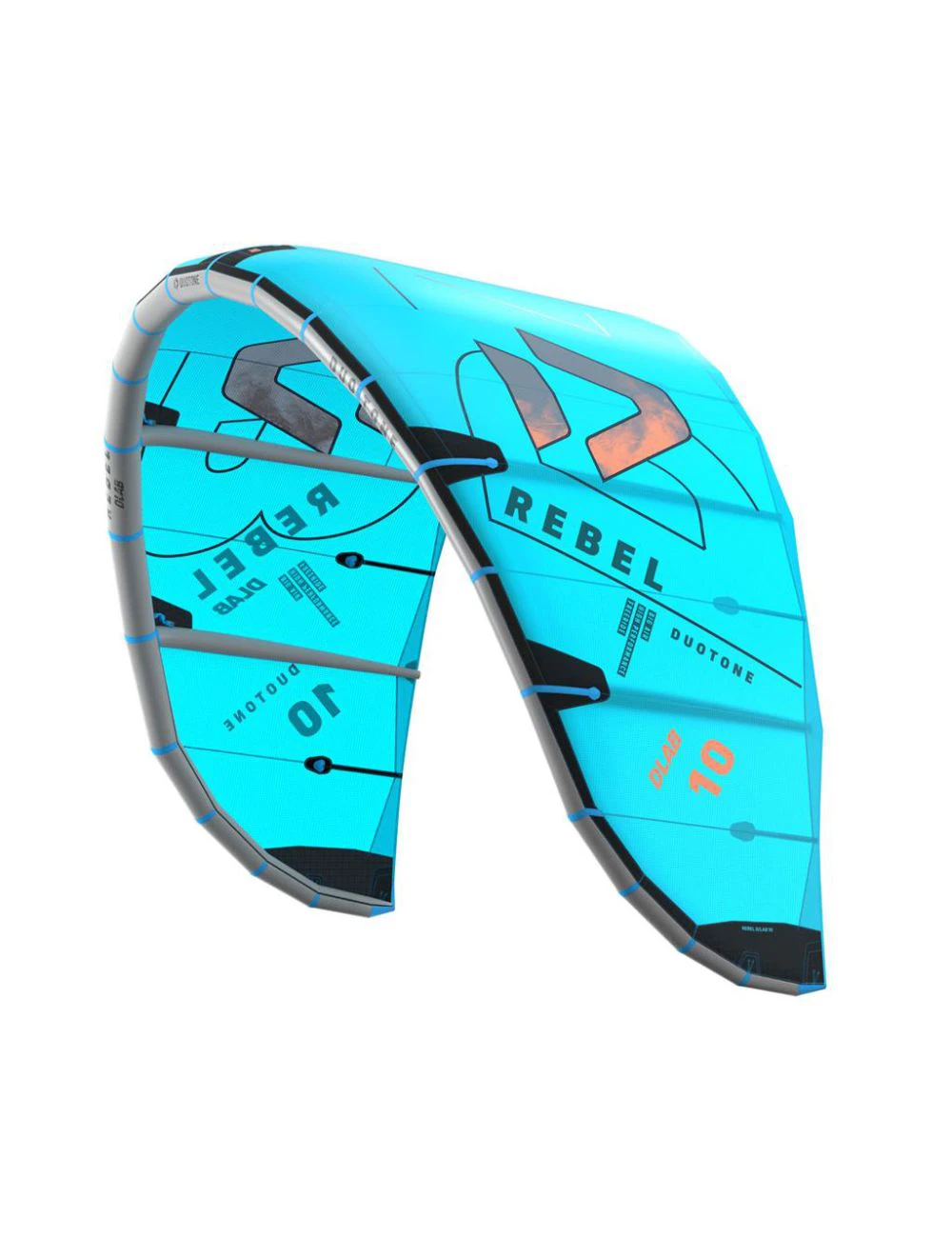 That is a Kite Duotone DTK Rebel D/LAB 2026 C11 Turquoise/Grey C11 Turquoise/Grey