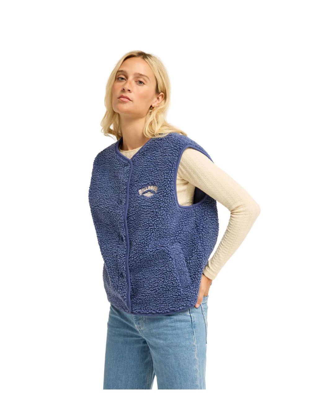 That is a Fleece Billabong Be Happy Vest True Navy True Navy