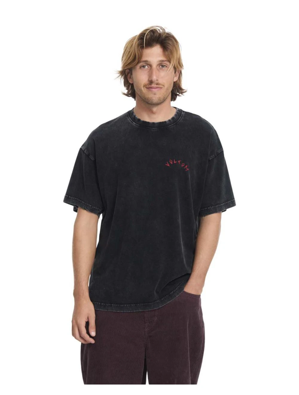 That is a T-Shirt Volcom Wrong Angel LSE Light Acid Black Light Acid Black