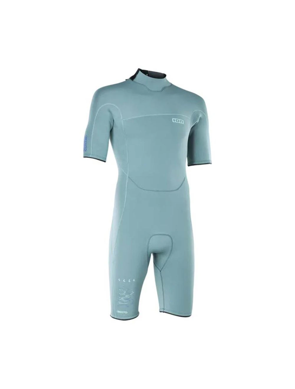 That is a Neoprene; Wetsuit; Surfing ION Seek Core 2/2 Shorty SS Back Zip Men Lagoon-Green Lagoon-Green