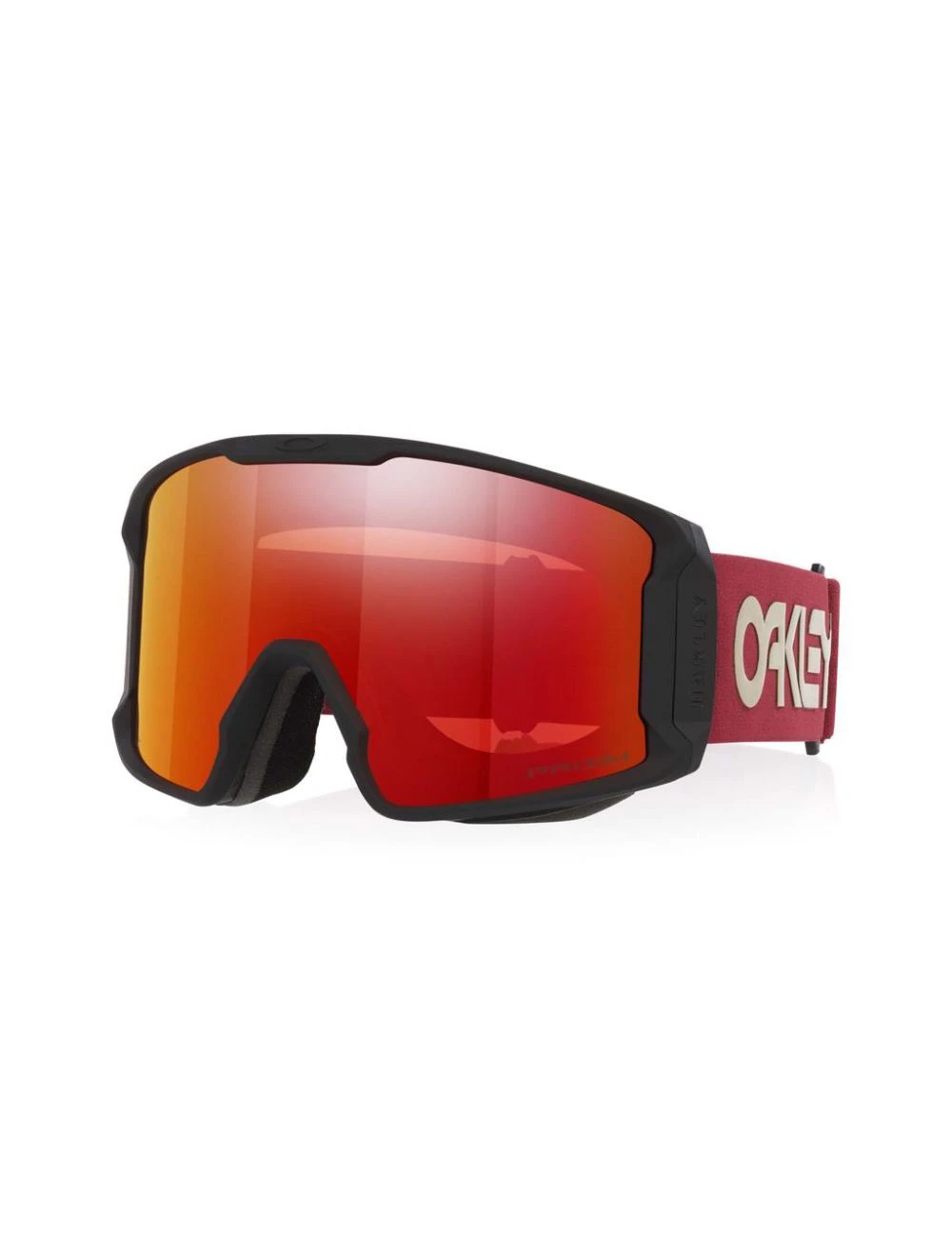 That is a Snowgoggles Oakley Line Miner L Iron Red Prizm Torch Irid. Prizm Torch Irid.