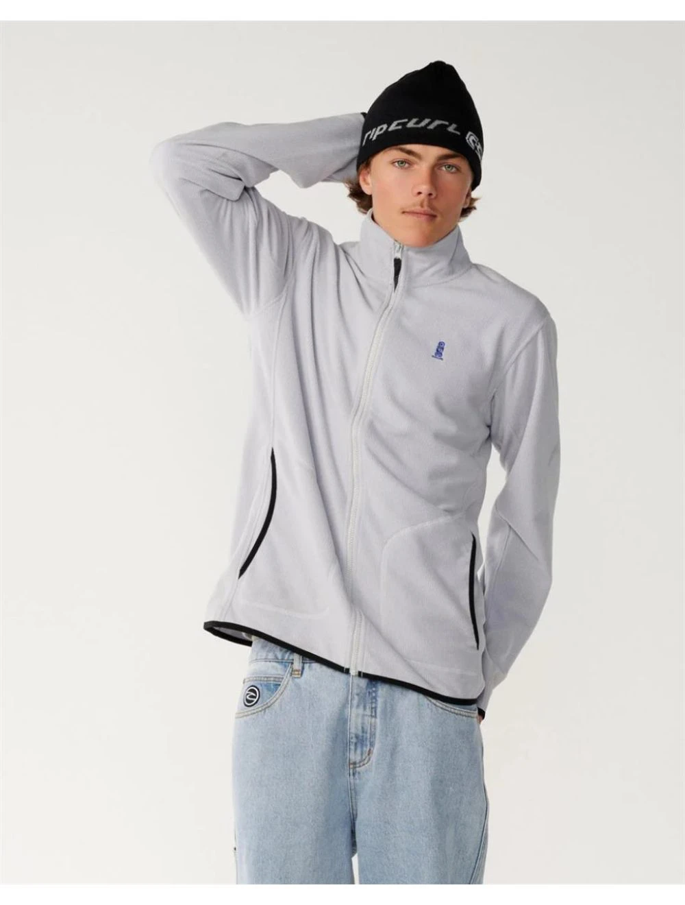 That is a Pullover Rip Curl S-Series Polar ZIP Thru Crew Storm Grey Storm Grey