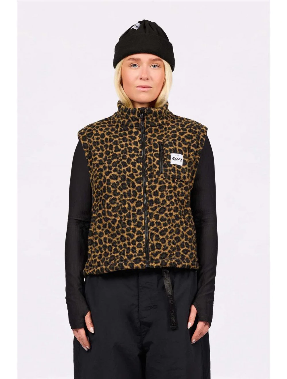 That is a Fleece Vest Eivy Boxy Sherpa Vest Leopard Leopard