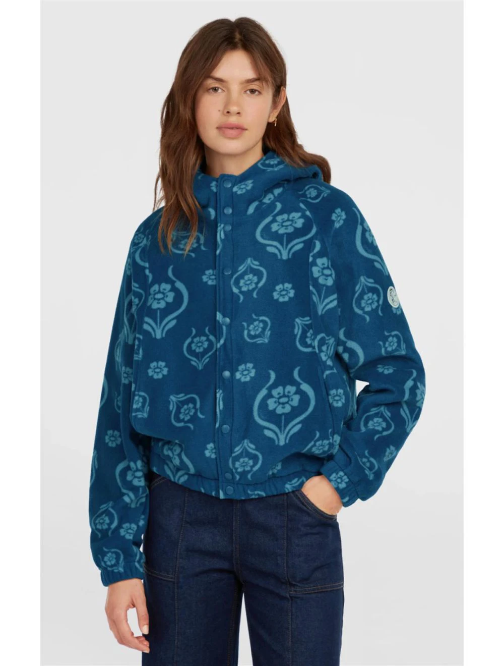 That is a Fleece Hoodie O'Neill O'riginals Superfleece Hoodie Blue Artdeco Floral Blue Artdeco Floral