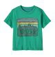 That is a T-Shirt;  Patagonia Baby Fitz Roy Skies T-Shirt Aqua Stone Aqua Stone