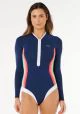 That is a Rashguard; Lycrasuit Rip Curl Surf Stripe UPF Surf Suit Dark Navy Dark Navy
