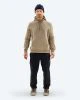 That is a Sweater The Mountain Studio H-9 Tech Hood Half Zipp brindle brindle